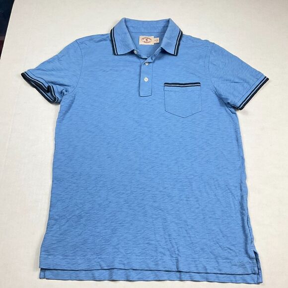 Brooks Brothers Mens Cotton Polo Shirt Blue Short Sleeve Casual Button Up Medium - Picture 1 of 11